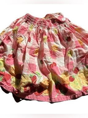 Shirley Temple Japan VTG Y2K Pink Plaid Fruit Skirt
